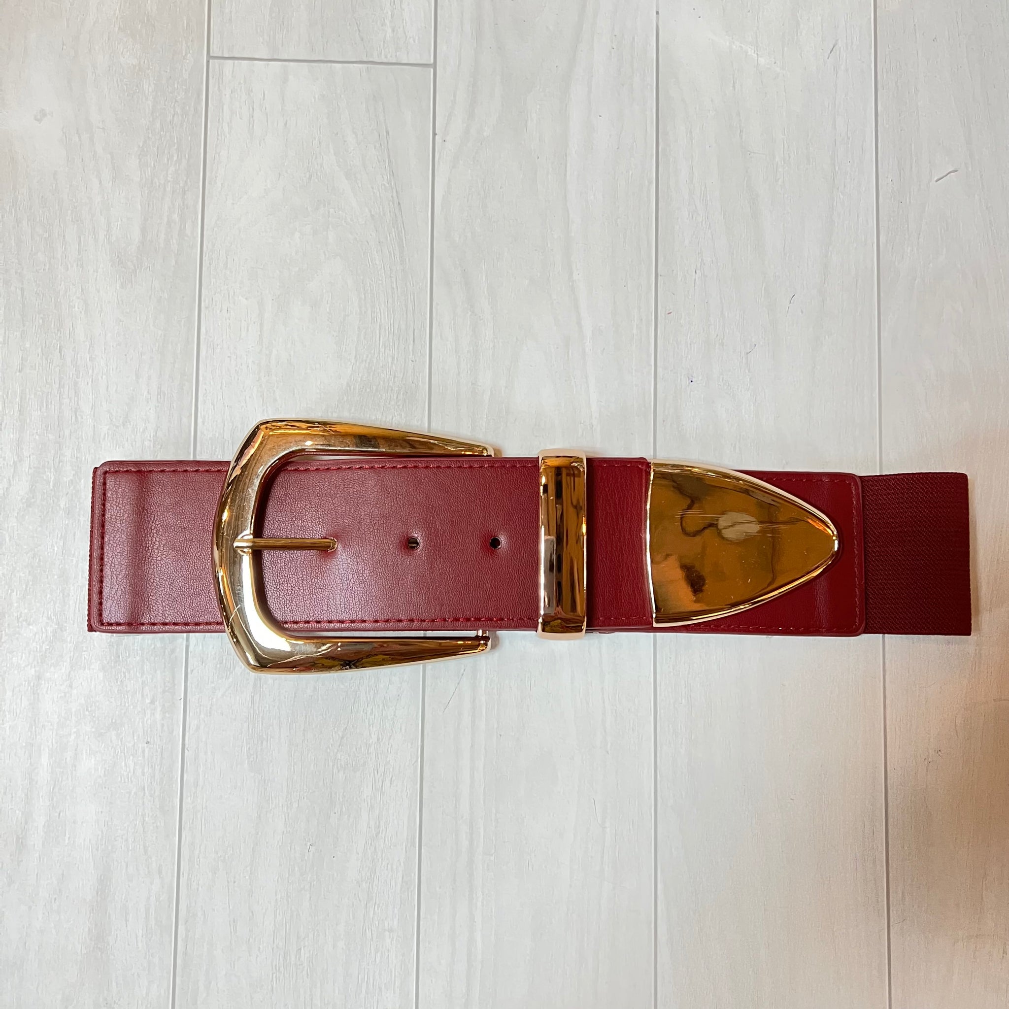 Burgundy belt