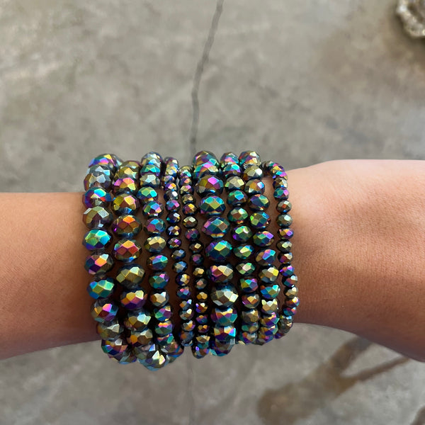 multi colored bracelets